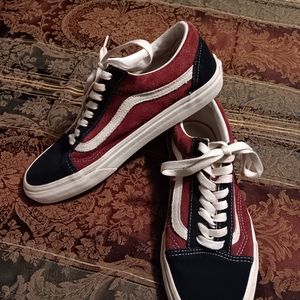 Vans Off The Wall (721278) Black/Rust Suede Casual Shoes Sz Men's 8/Women's 9.5